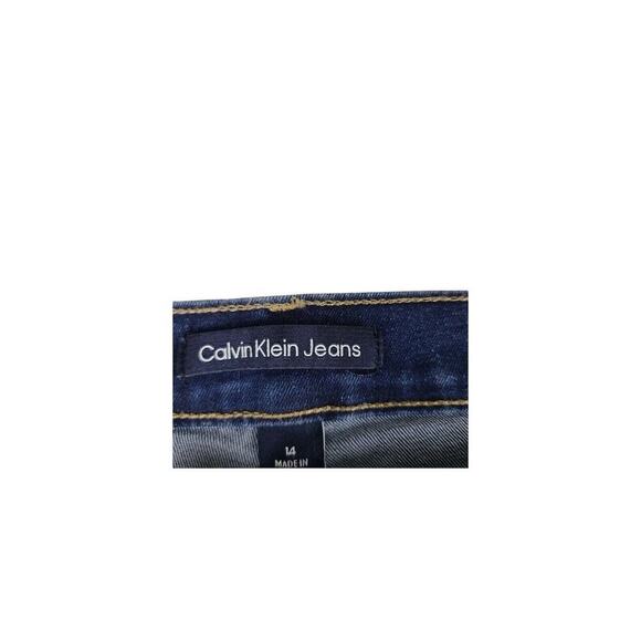 Calvin Klein Jeans Womens Size 14 High Rise Skinny Repreve Dark Wash Blue Plus - Picture 6 of 9